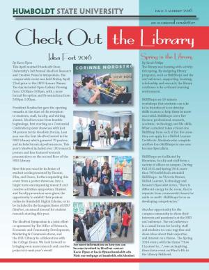 image of Library newsletter summer 2016