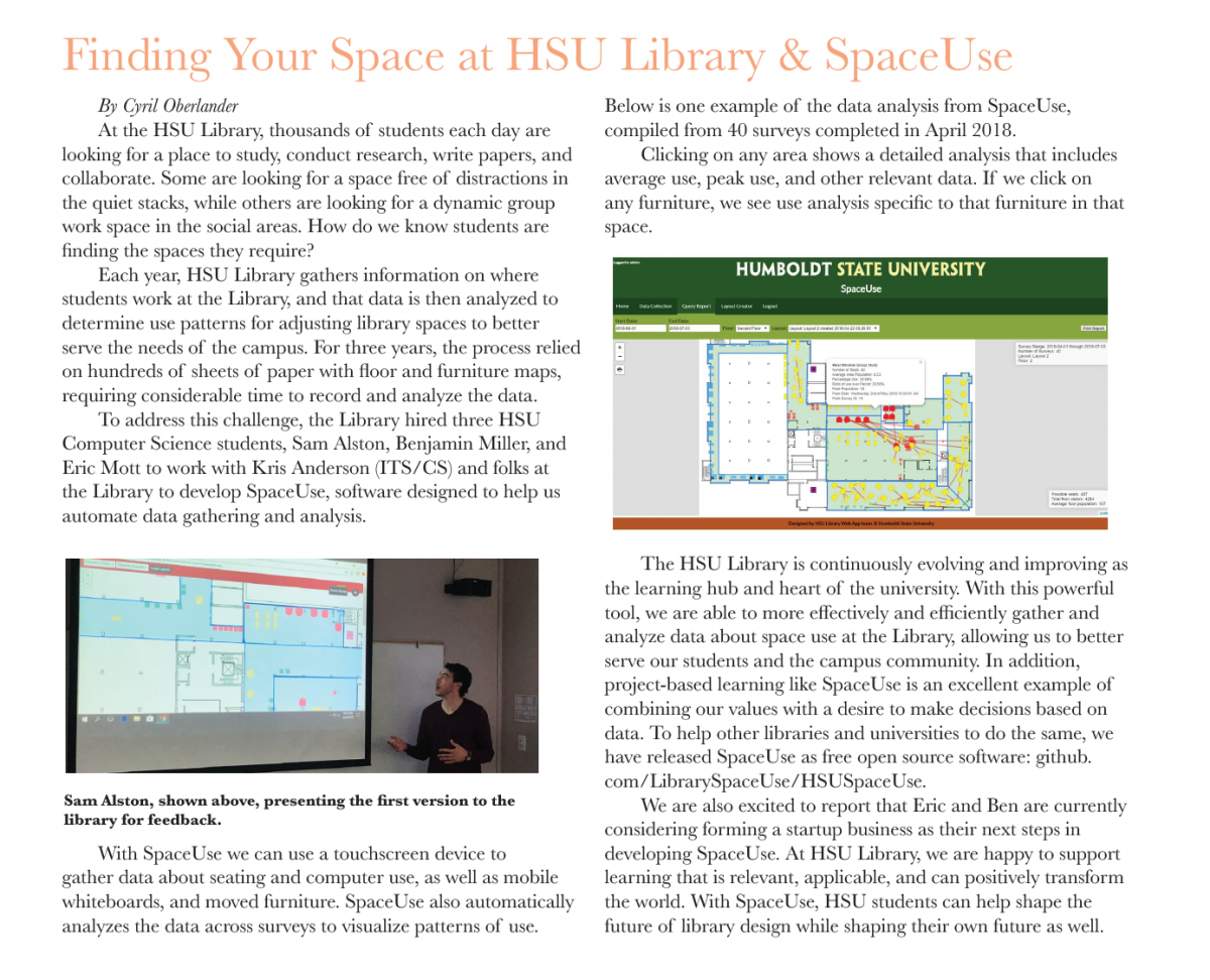 image of newsletter article Finding Your Space