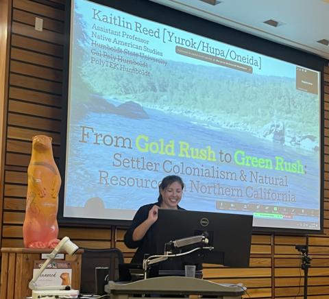 Dr. Kaitlin Reed giving lecture