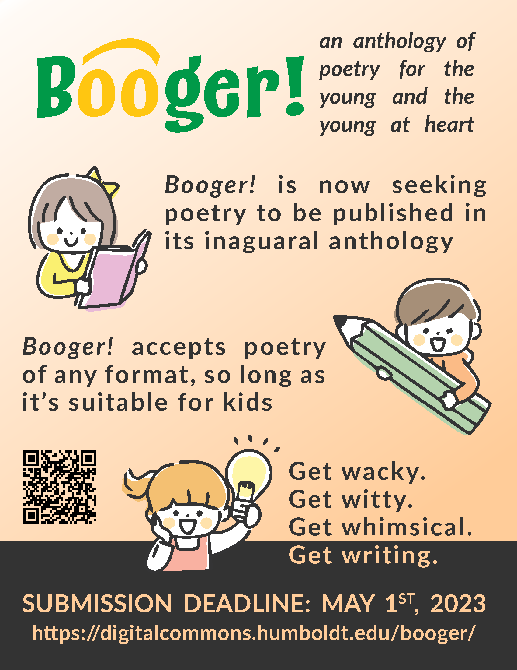 Booger poetry magazine flyer Booger poetry magazine flyer