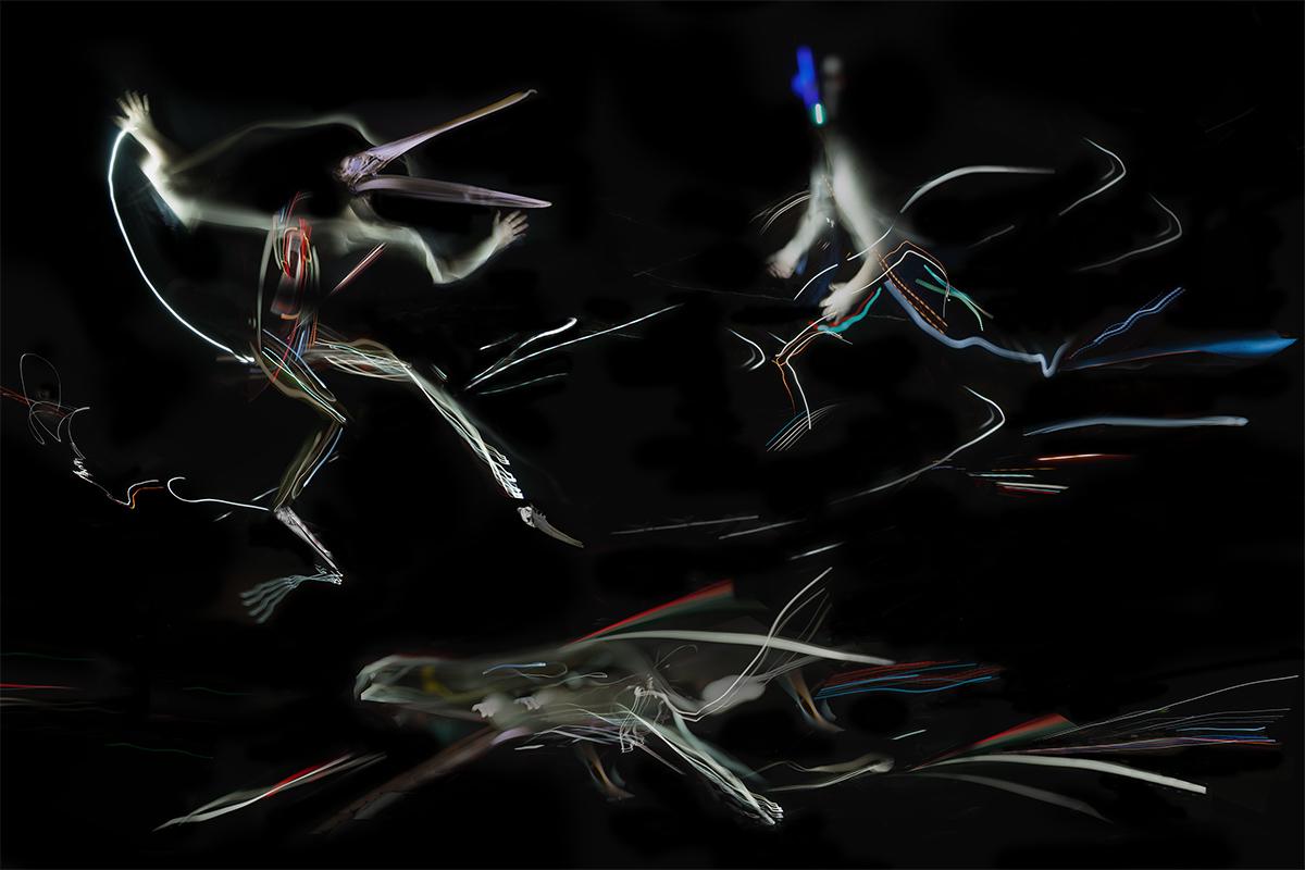 2014 - Felix Francisco Quintana, Three Figures in Motion, archival digital print
