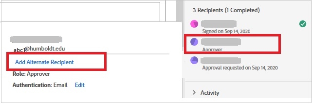 add recipient