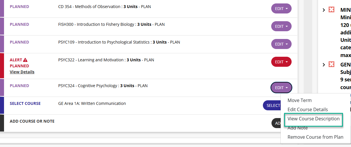 View Course Description