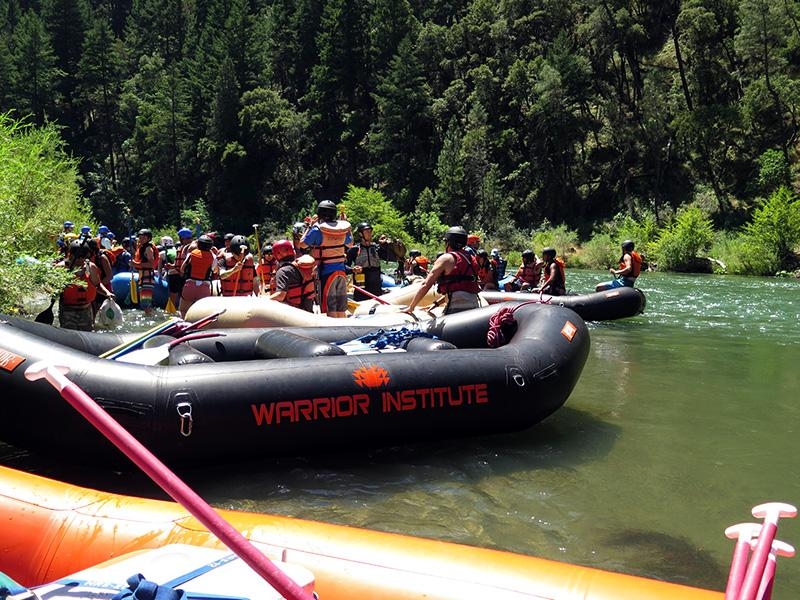 rafts loading up