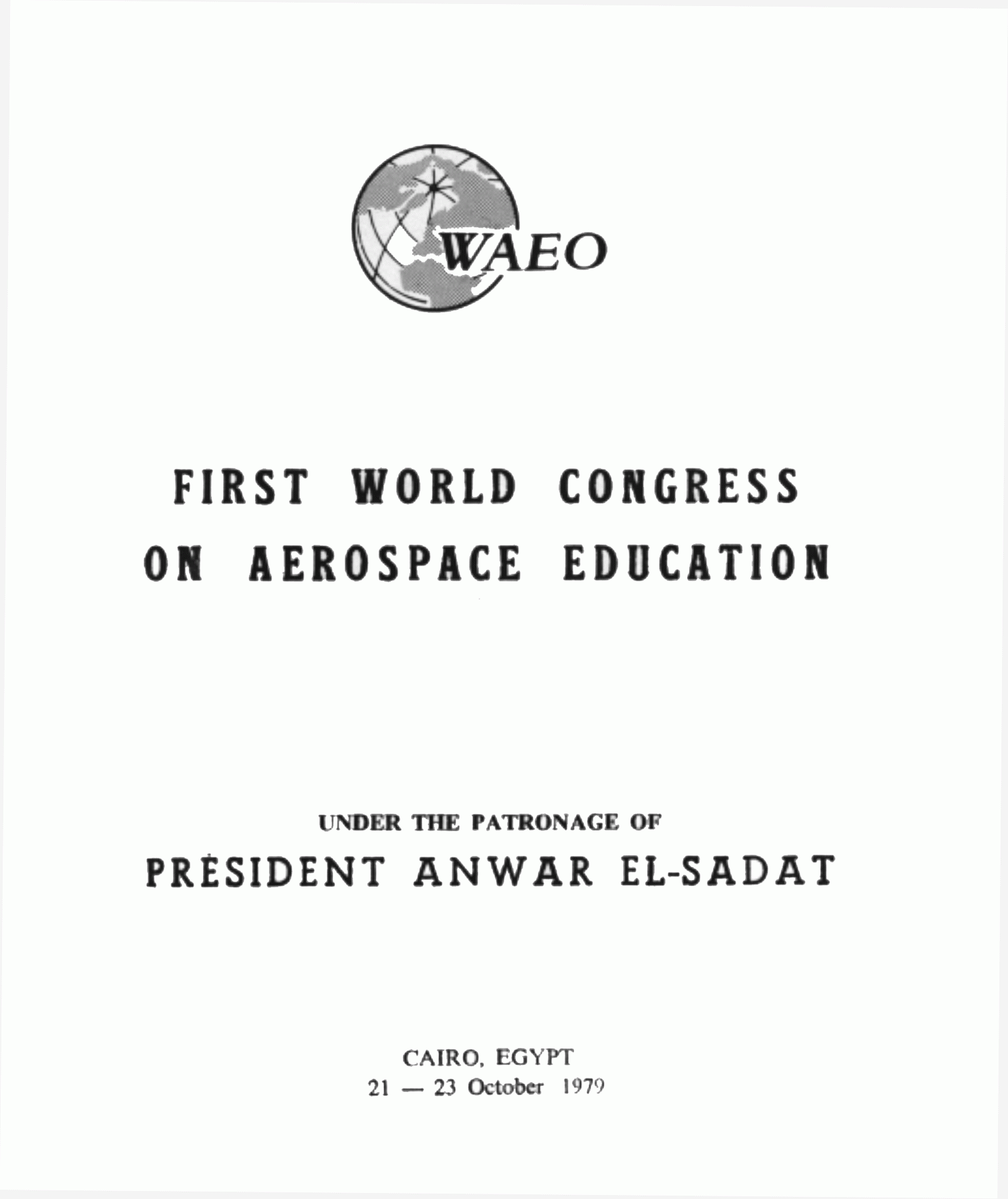 Document from the First World Conference on Aerospace Education Document from the First World Conference on Aerospace Education