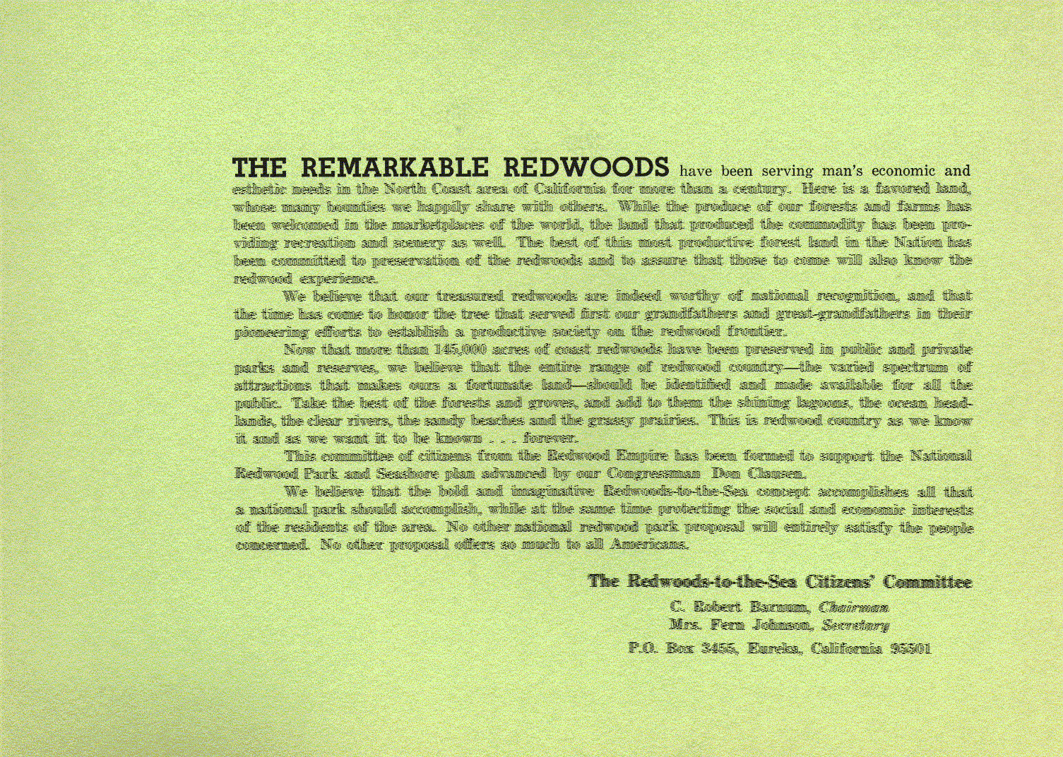 Excerpt from the Remarkable Redwoods Excerpt from the Remarkable Redwoods