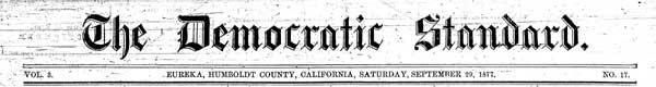 Masthead for the Democratic Standard newspaper