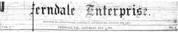 Masthead for the Ferndale Enterprise