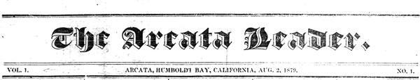 Masthead for the Arcata Leader