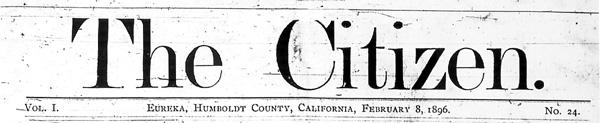 Masthead for the Citizen newspaper