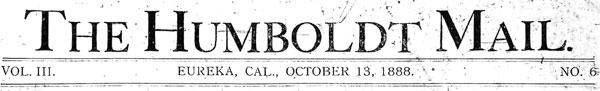 Masthead for the Humboldt Mail newspaper
