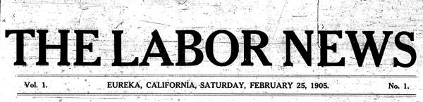 Masthead for the Labor News newspaper