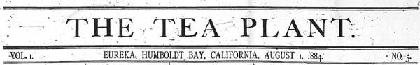 Masthead for the Tea Plant newspaper