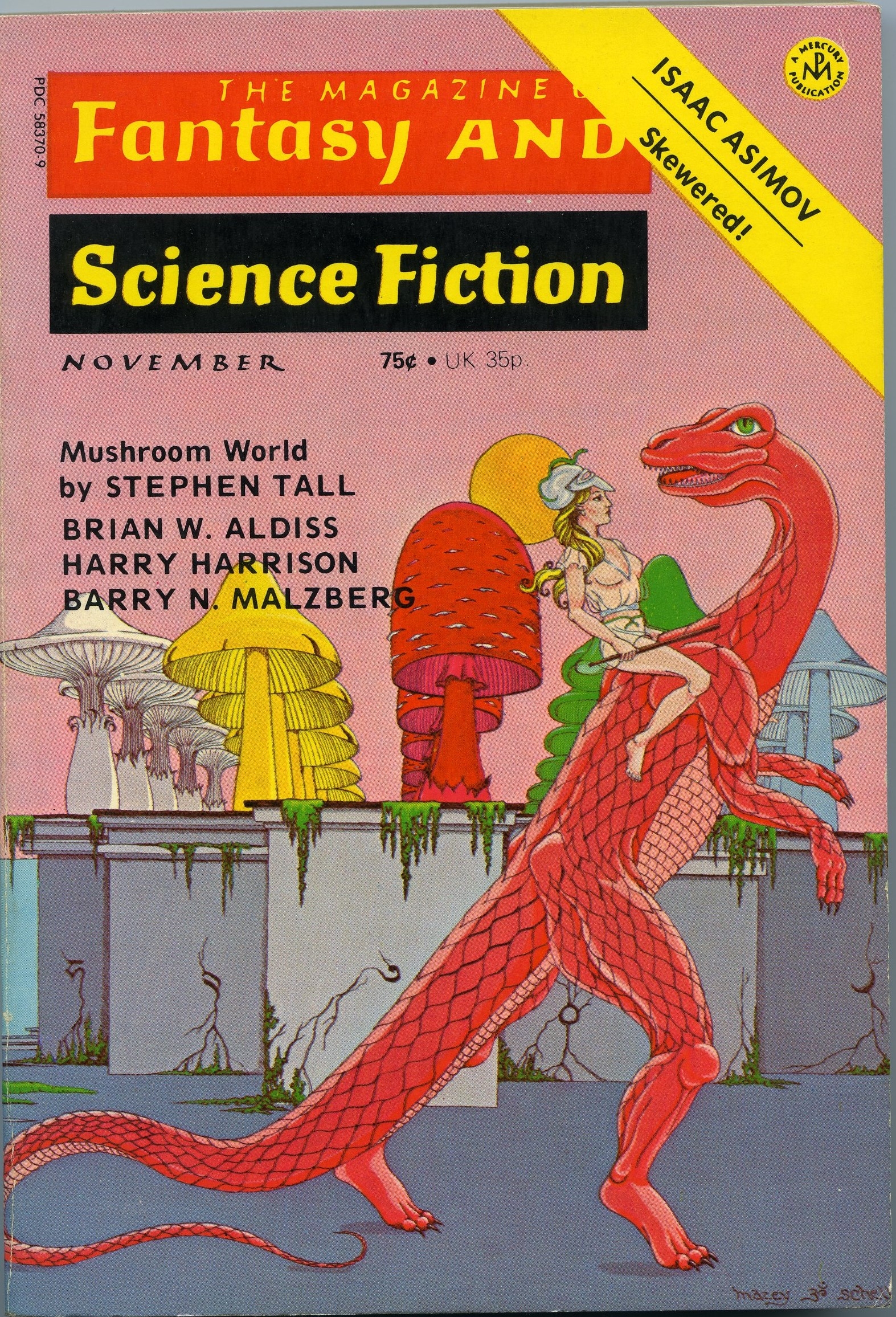 cover of fantasy and science fiction magazine november 19