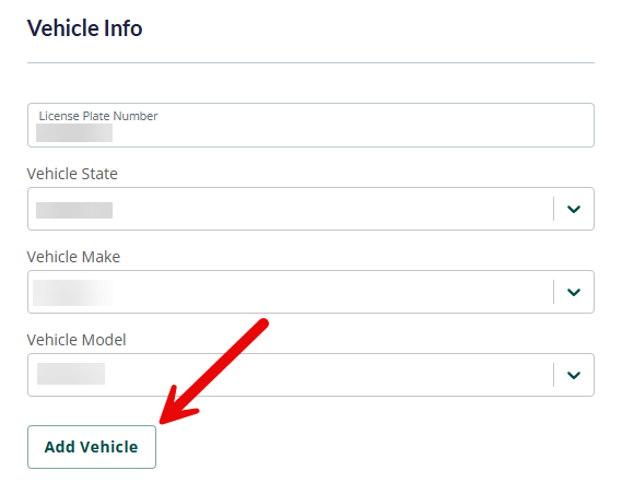 Add a Vehicle Button