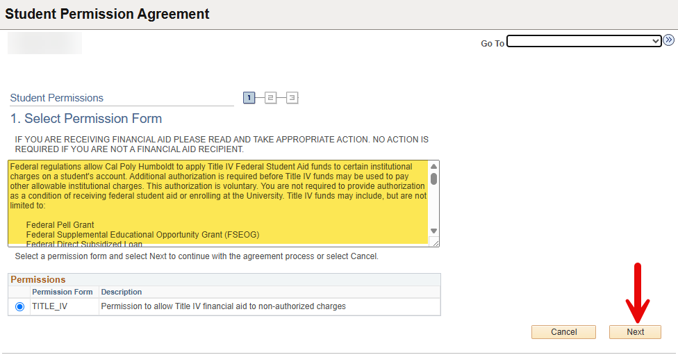 Title IV Federal Aid Information and Authorization