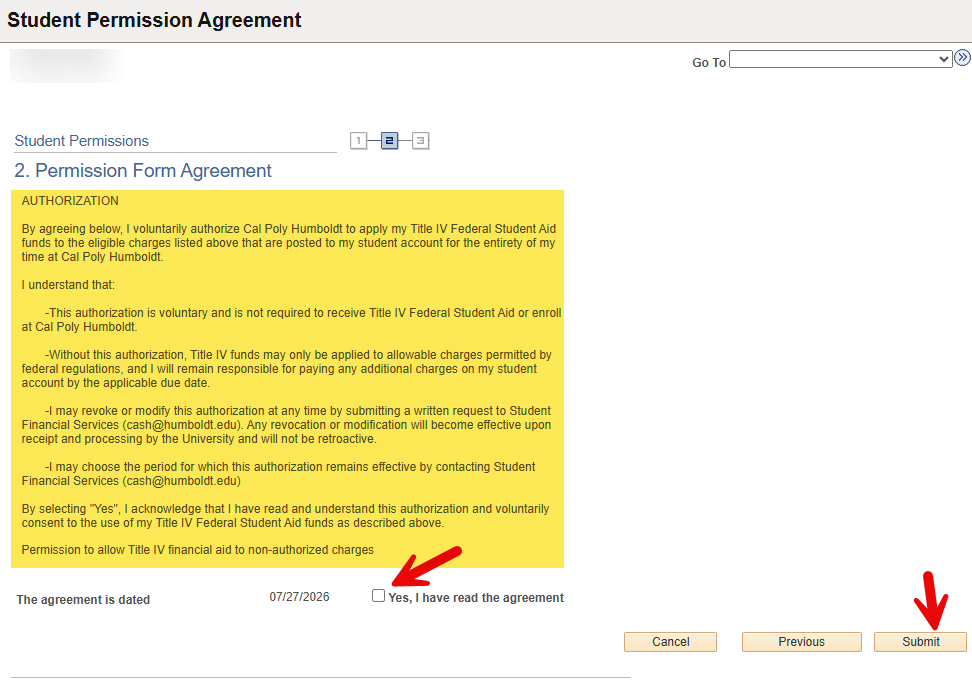 Submit Authorization Button