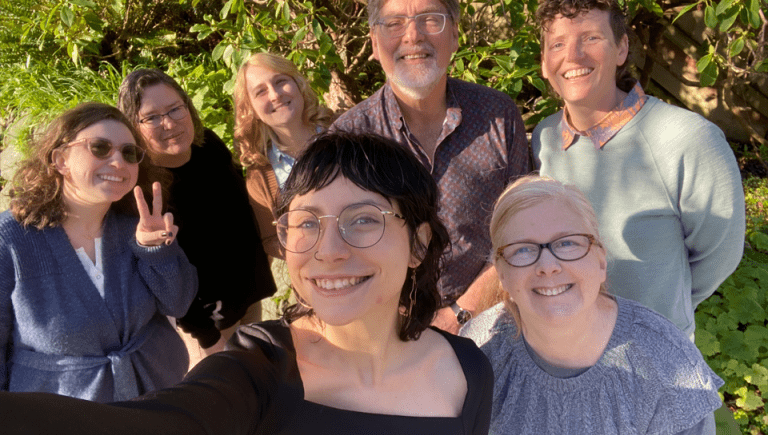 selfie of the office CAHSS office staff