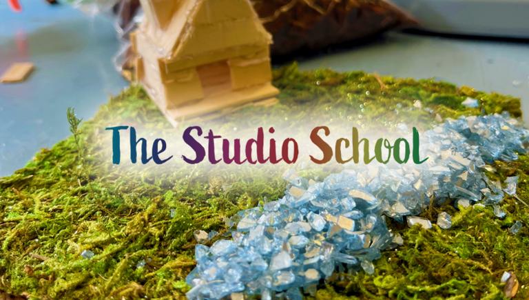 The Studio School - model of cabin on moss