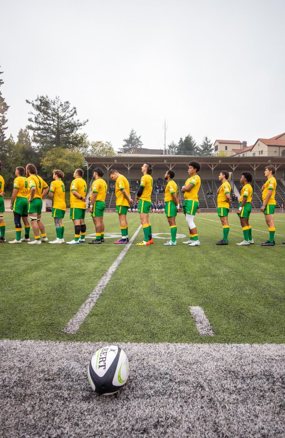 rugby team lined up