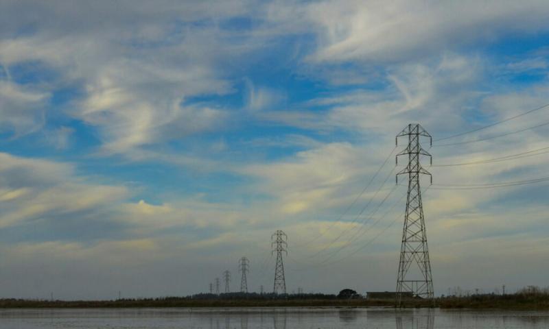 image of daniel slough and adjacent power lines