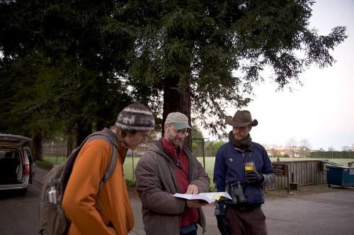 Professor Jeff Black and students preparing for a field trip