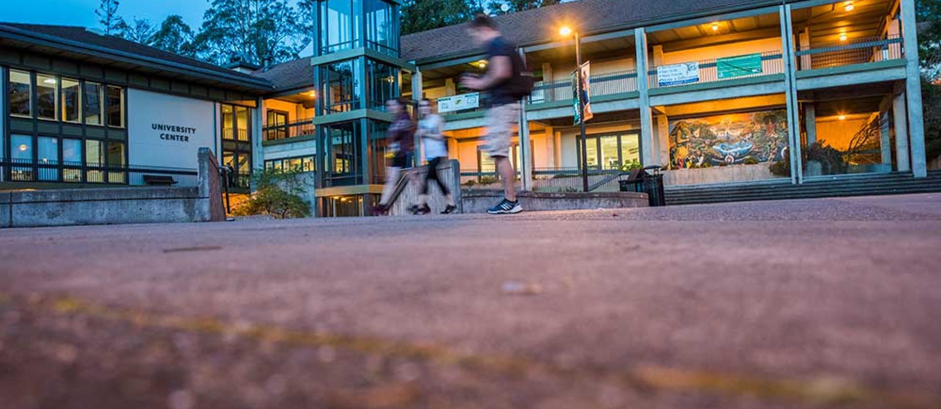 UC Quad at dusk