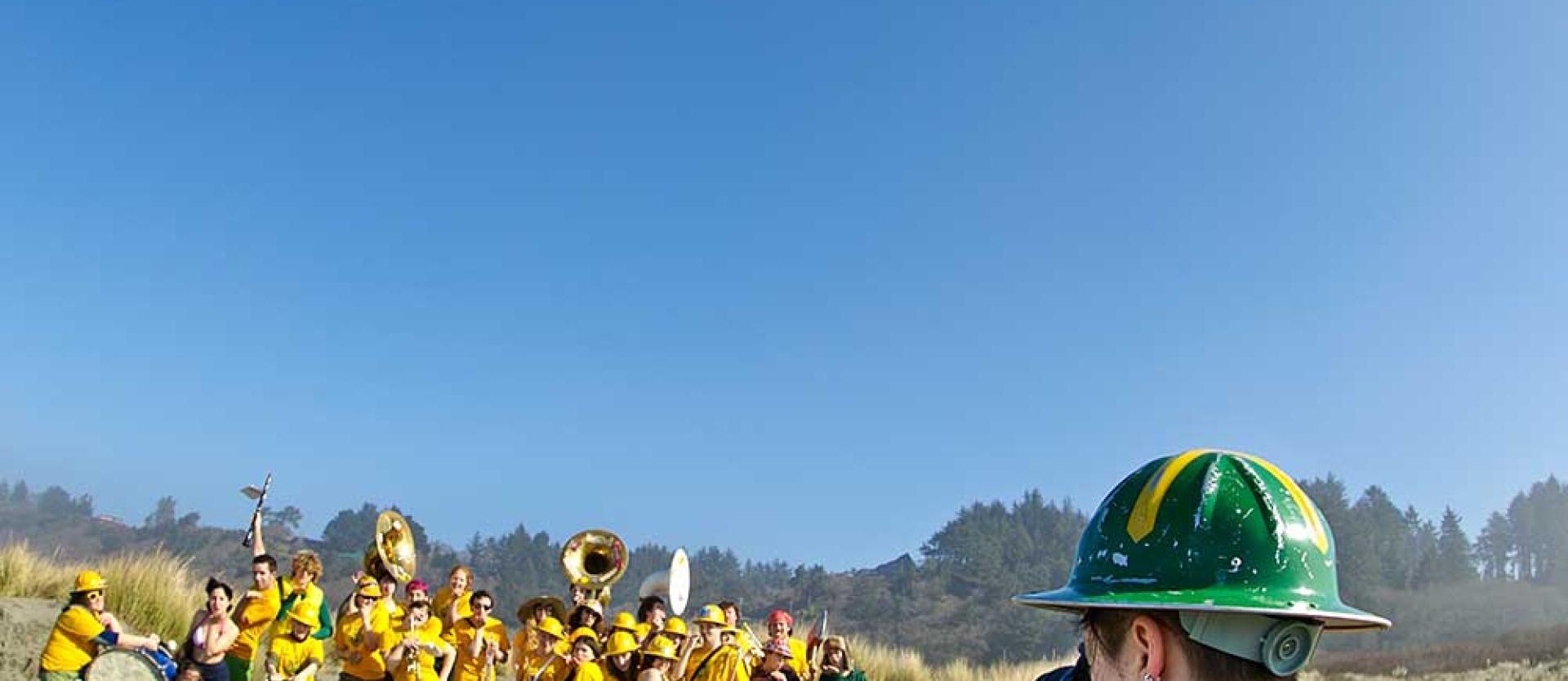 Marching Lumberjacks at Clam Beach Run