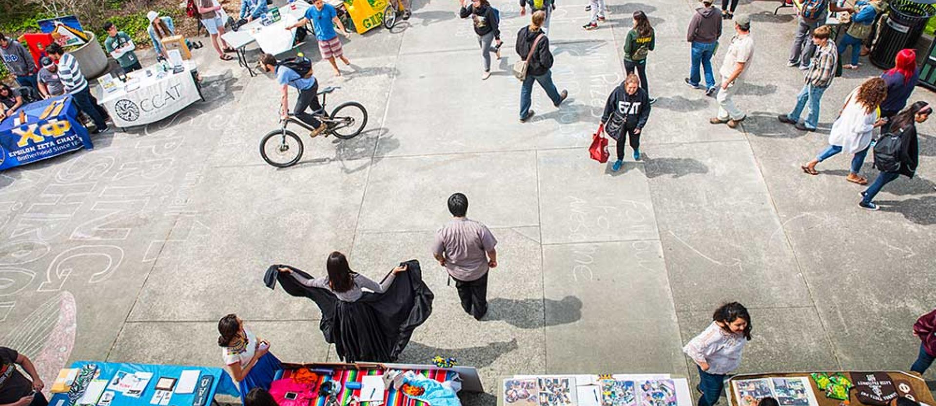 Clubs tabling during annual Clubs Fair