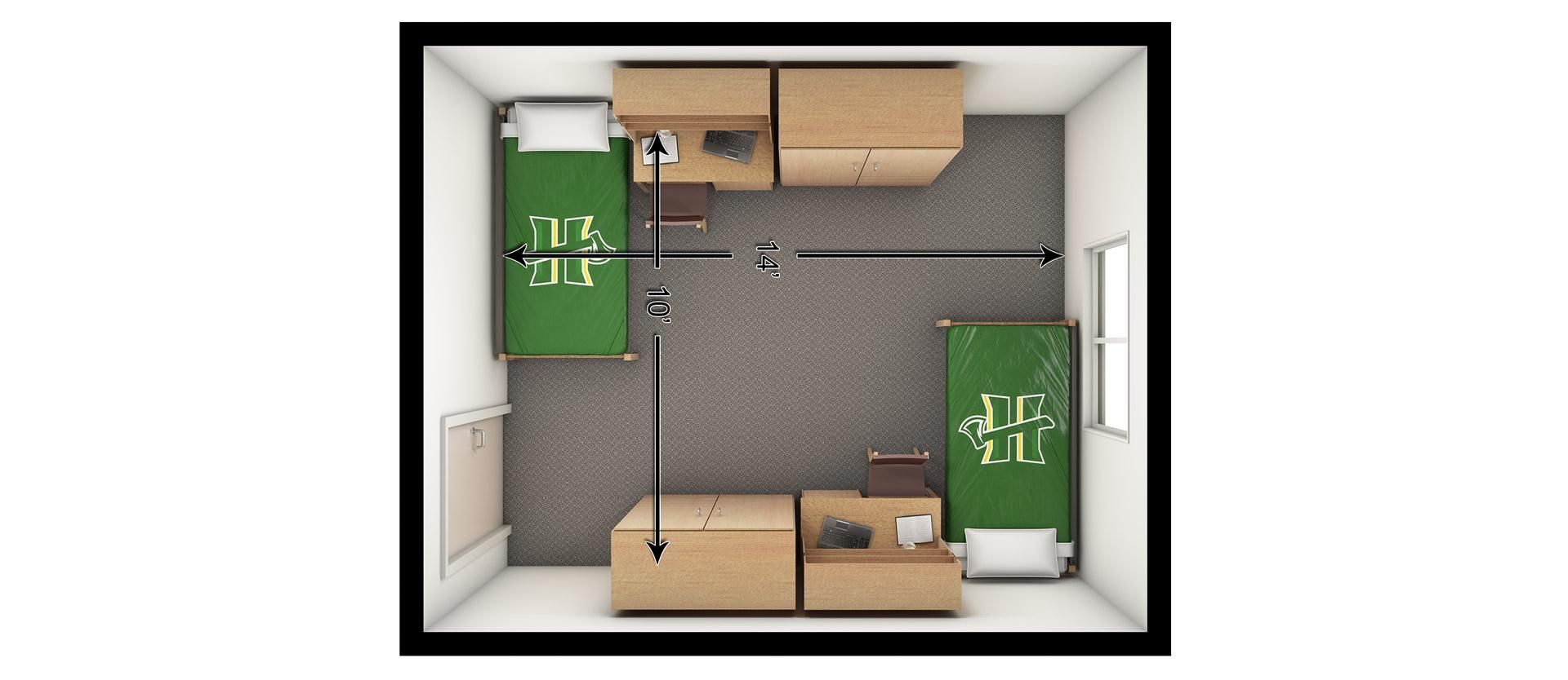 Cypress Double Room Floor Plan