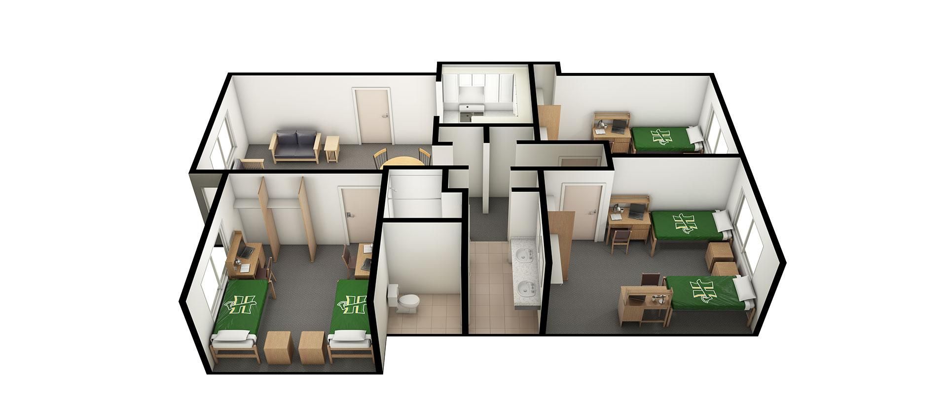 Creekview Apartment Floor Plan