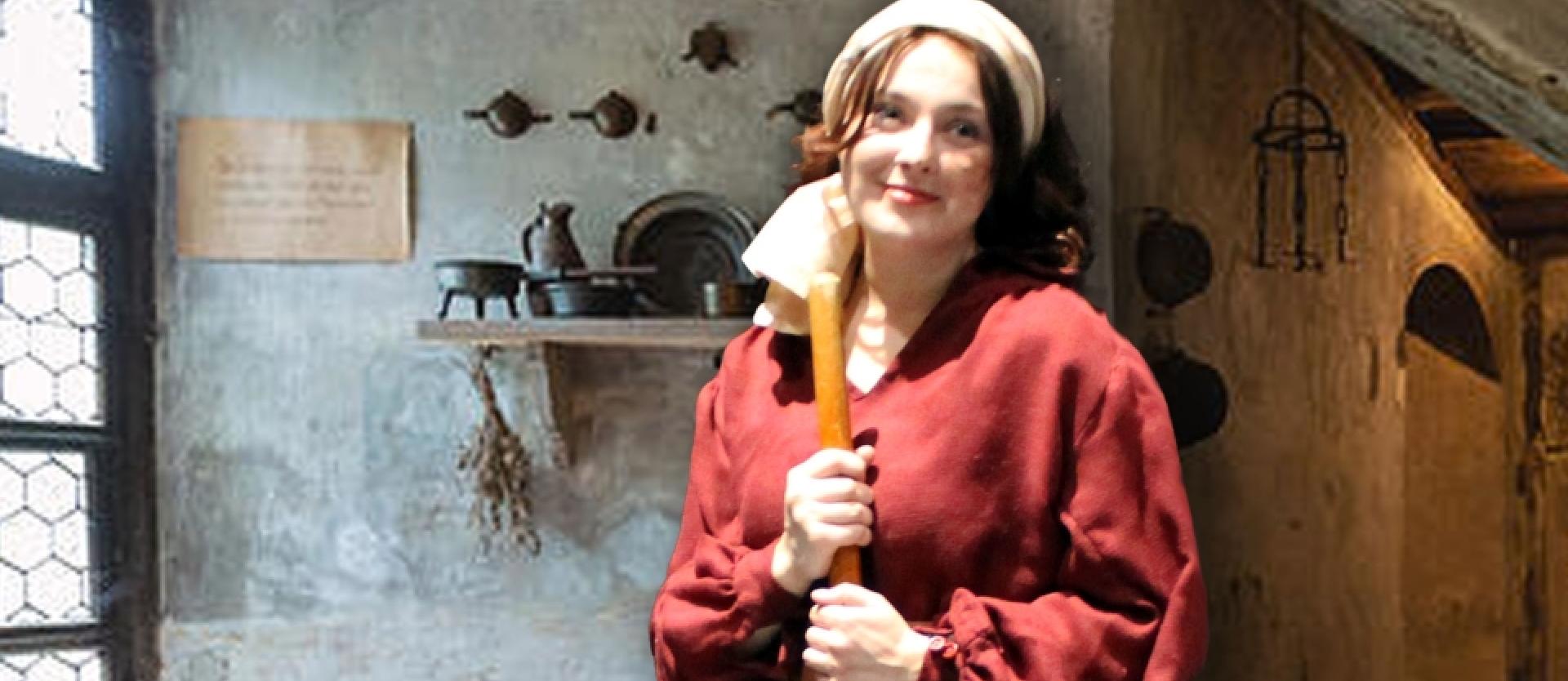 person holding a broom