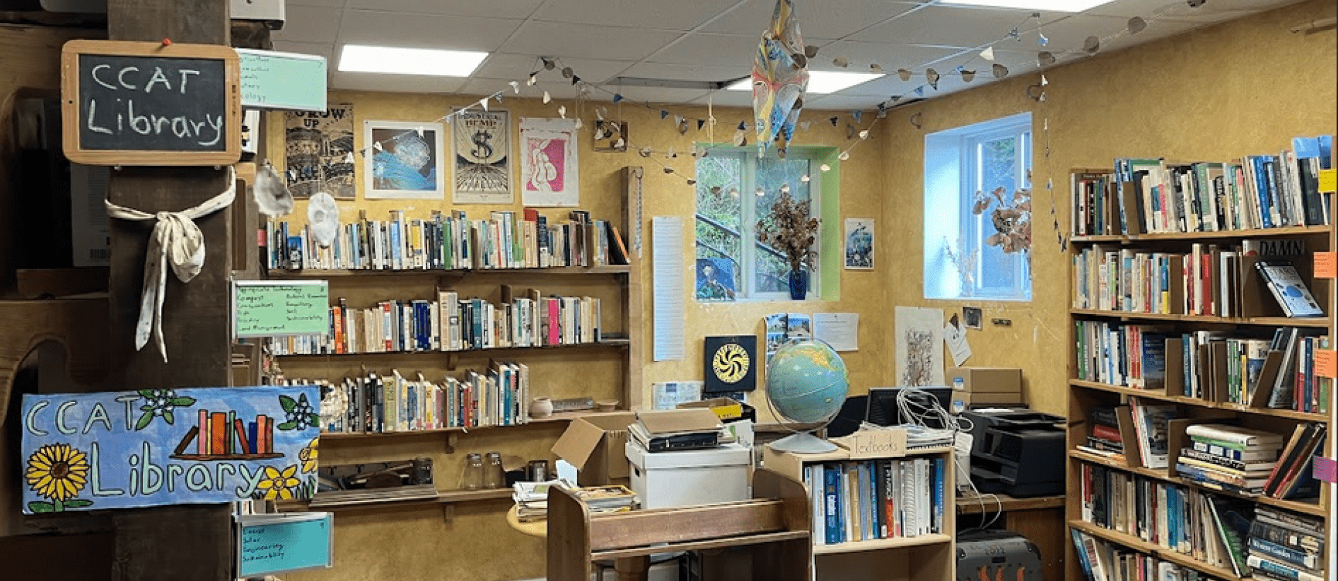 The CCAT Library from the entrance.