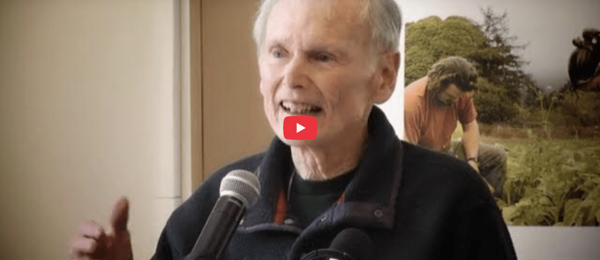 A video screenshot of a man talking