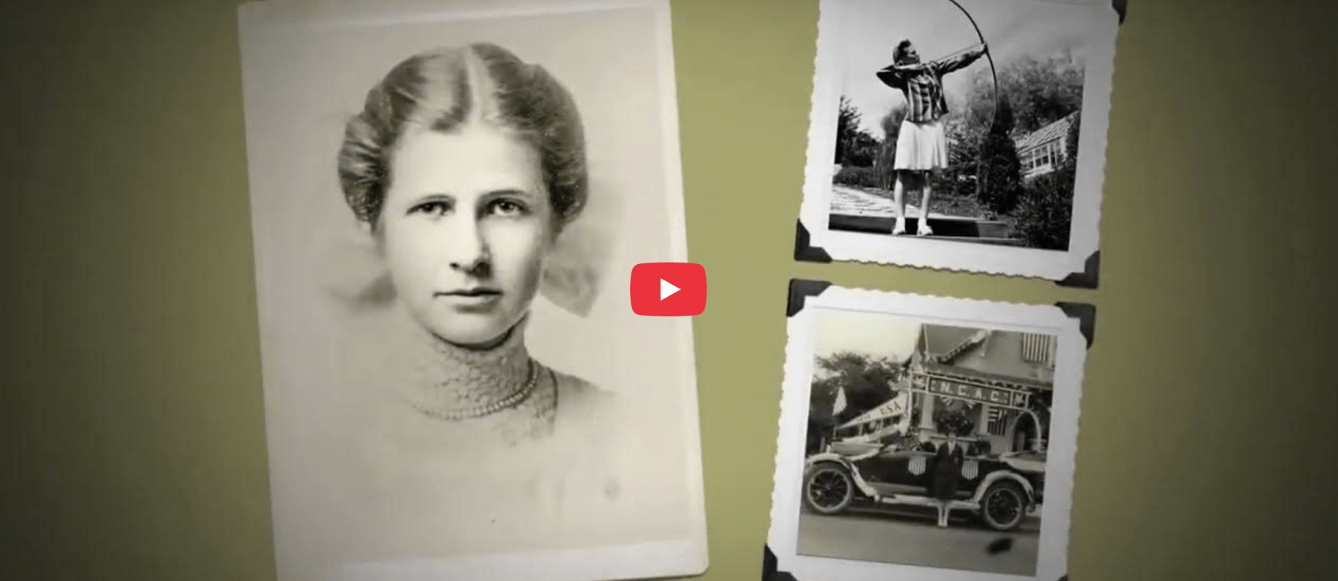 A video screenshot of old photographs