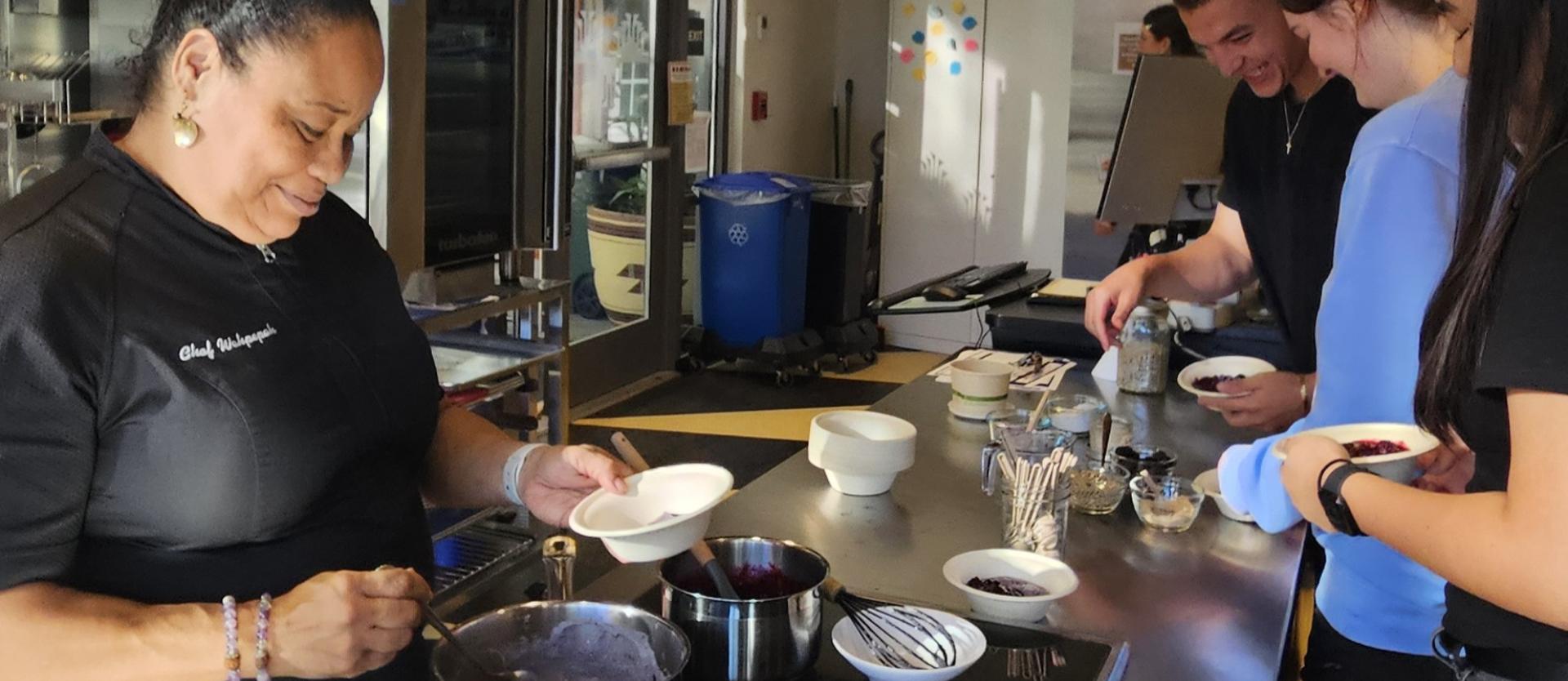 Chef Crystal Wahpepah Workshop with Huwighurruk Tribal Health Postbaccalaureate Program Cohort