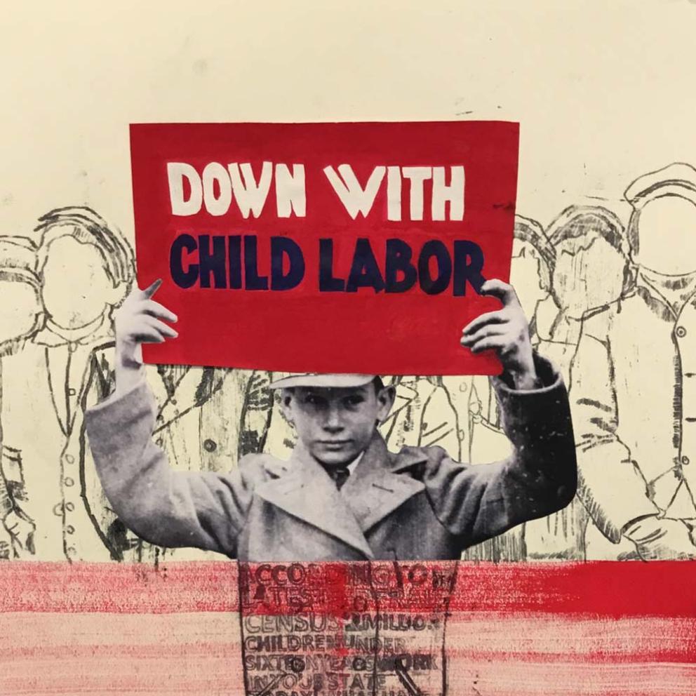 Down with child labor digital media piece