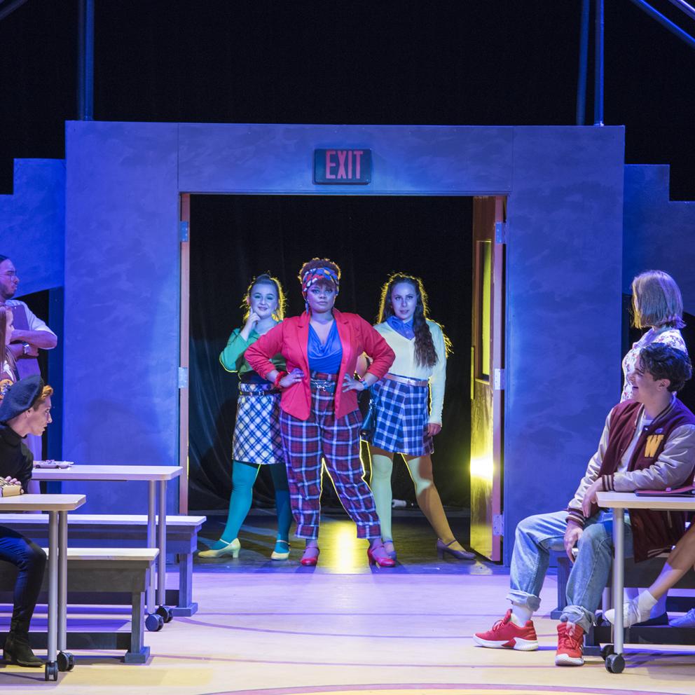 theatre production with three women