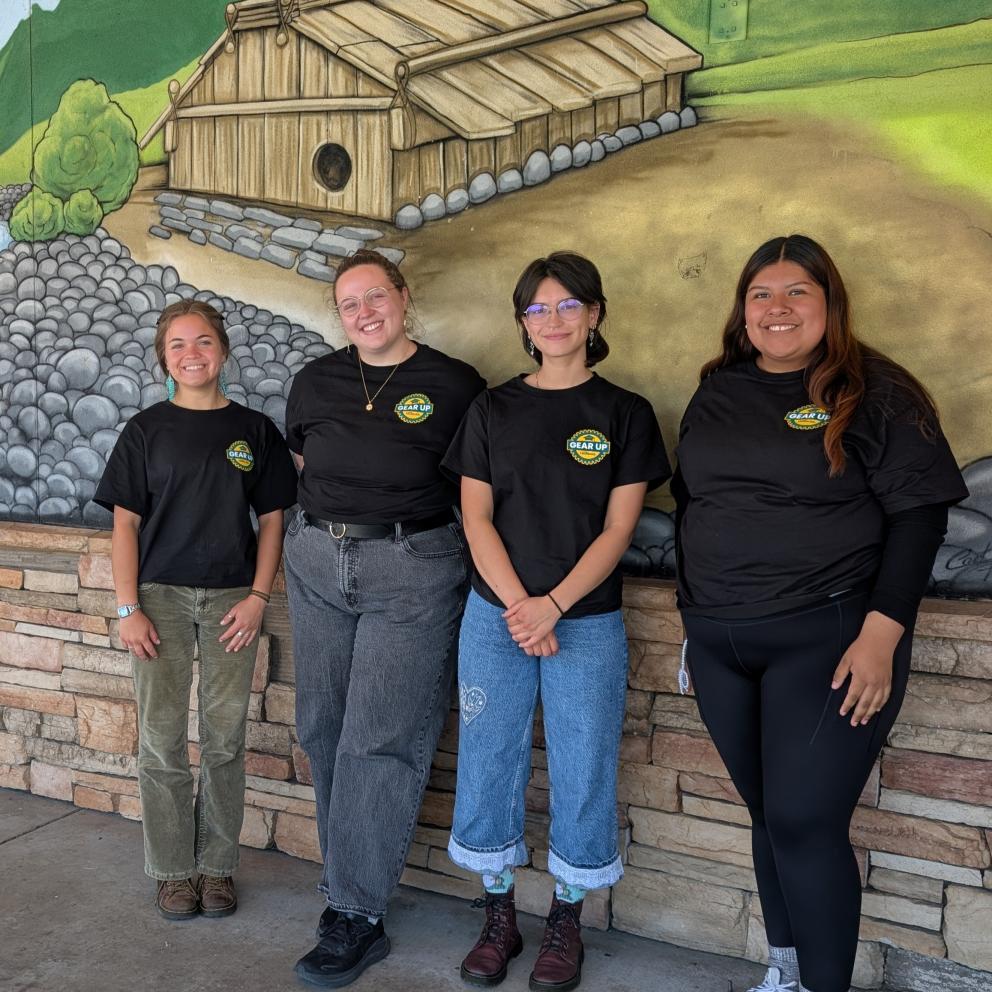 Kaya, Aubrey, Emily, and Carla at Hoopa