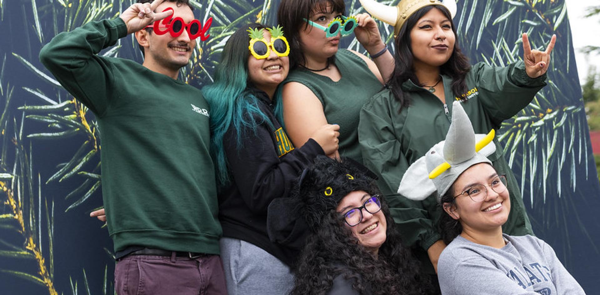 Students posing for picture