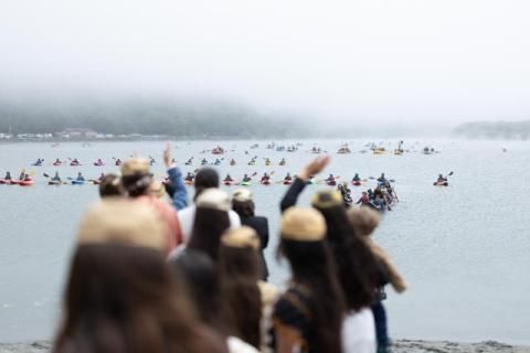 Group of kayakers