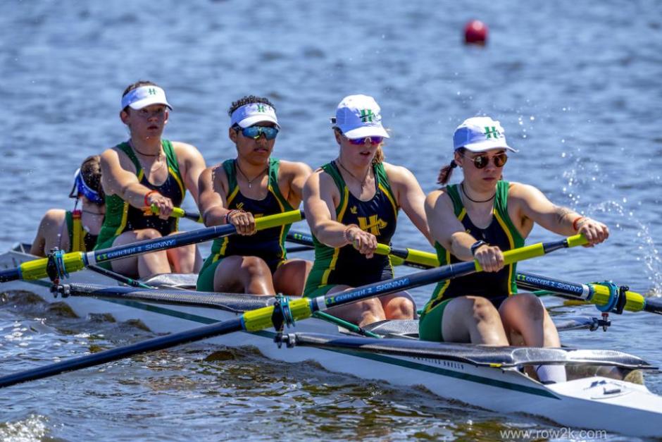 In the final sprint of the Fours Grand Final in 2023, the Jacks pulled ahead to take a near six-second victory. Photo by row2k.com.