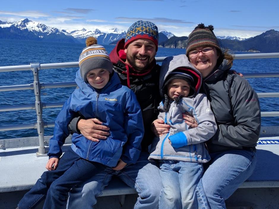 Donor Ben Gilbert pictured with his family. 