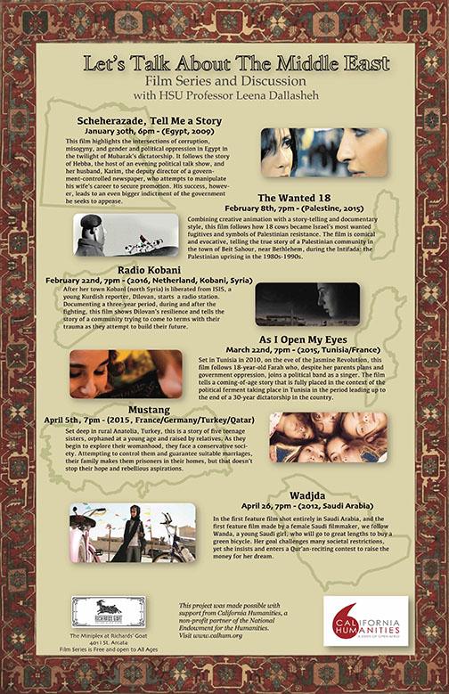 lets_talk_about_the_middle_east1.jpg Let's Talk About The Middle East
Film Series and Discussion with HSU Professor Leena Dallasheh