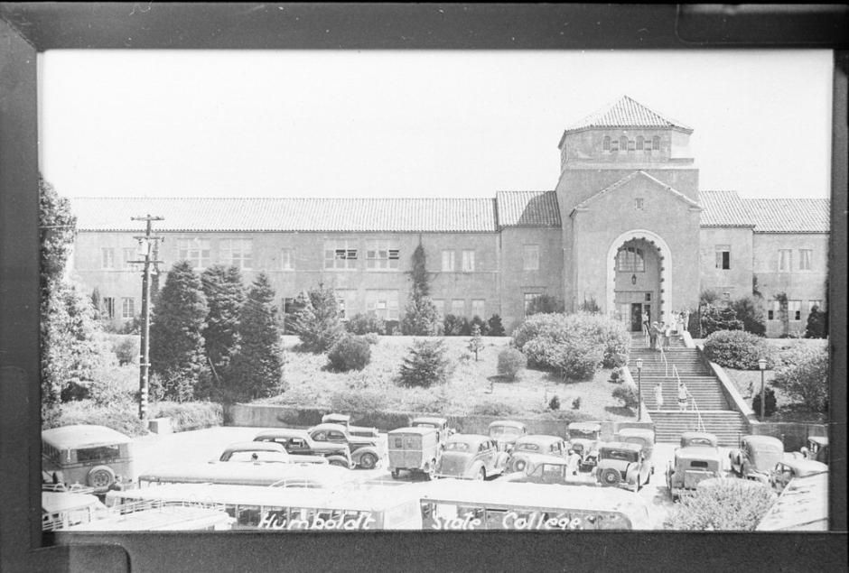 historical black and white photo of founders hall