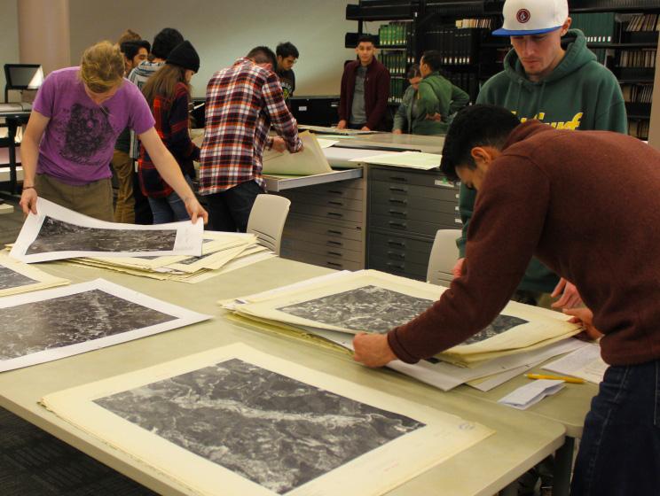 students in Special Collections