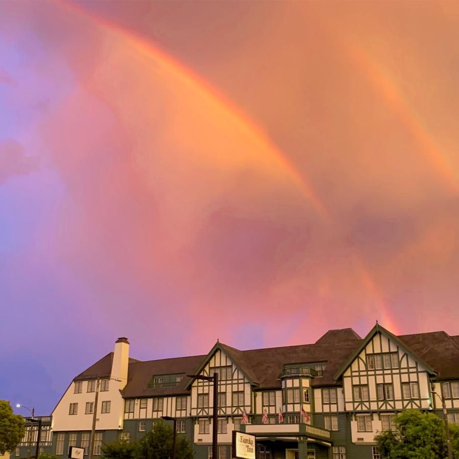 Double rainbow over Eureka Inn