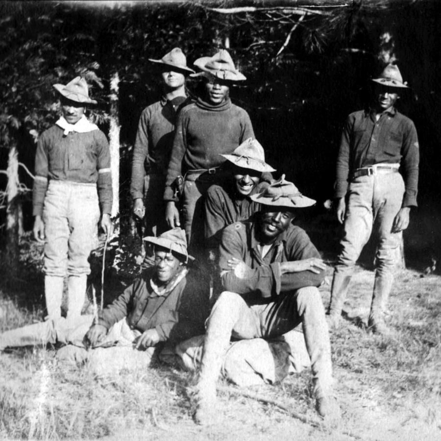 Historical image of African American soldiers