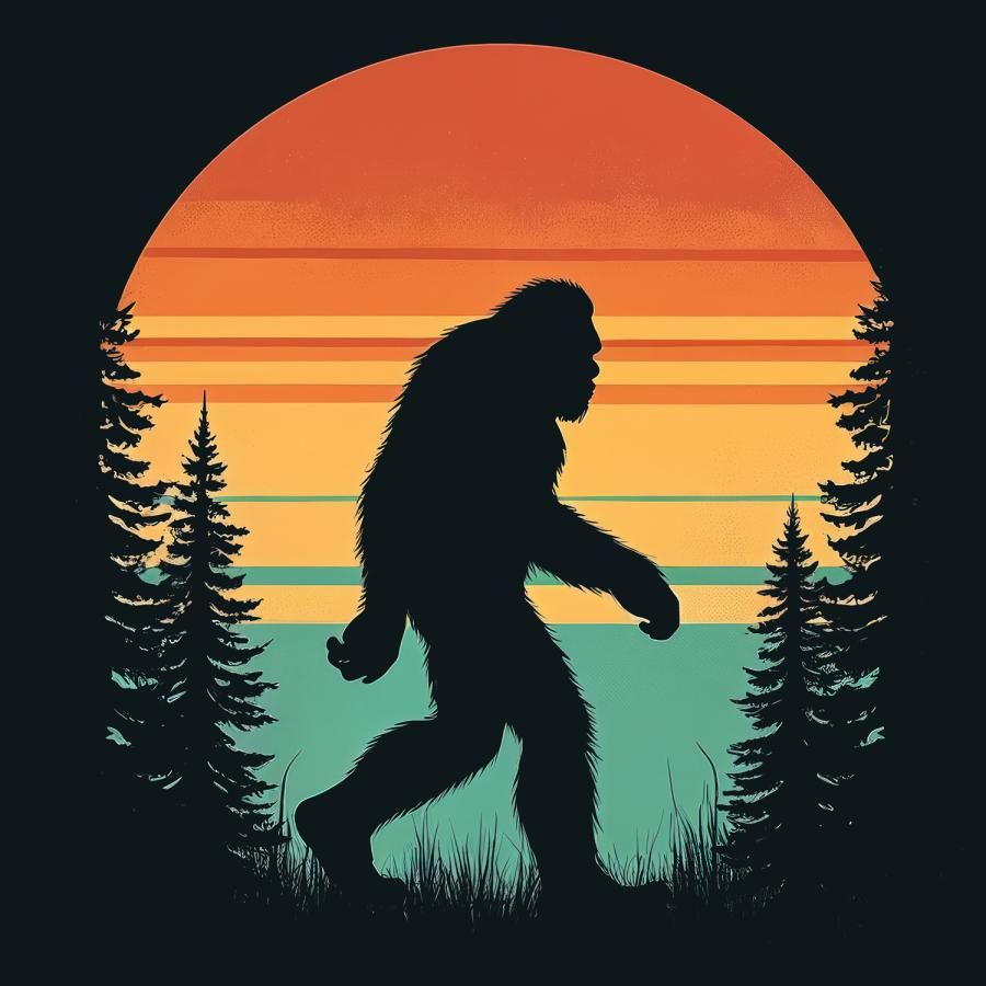 Tshirt with Bigfoot image