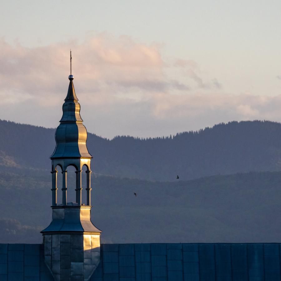 church steeple against the sky